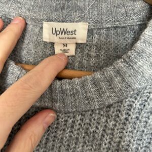 UpWest Heather Gray Women's Cowl Neck Sweater Dress